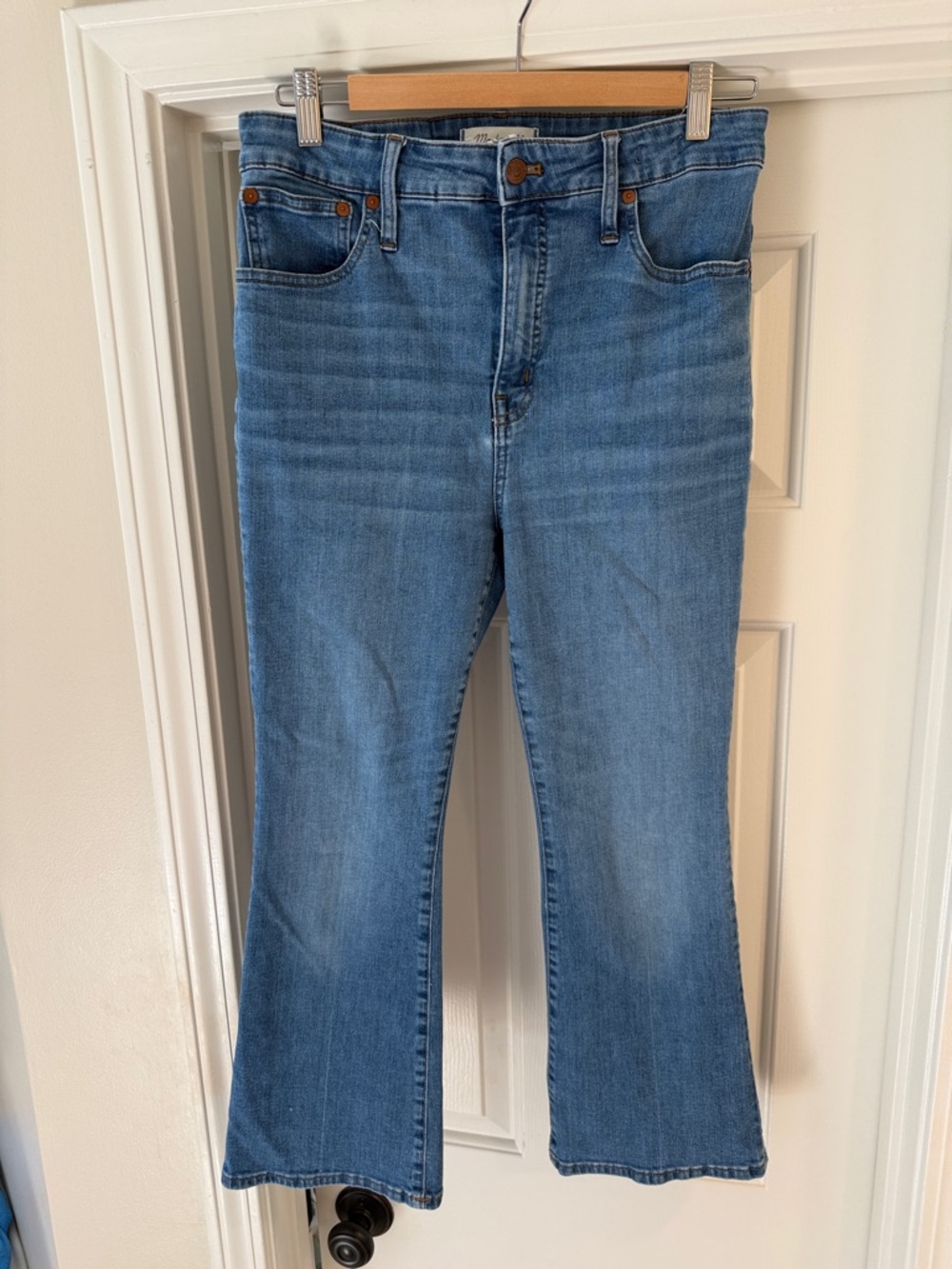 Madewell Light Blue Cropped Fit and Flare Jeans